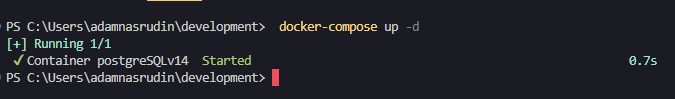 Running docker compose